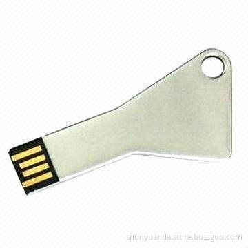 Key USB Drive with 128 to 16GB Capacities and Plug-and-play Functions